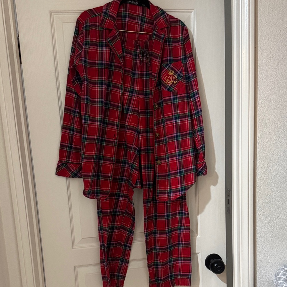 Ralph Lauren Red Plaid Women's Pajama Set